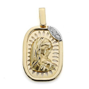 18k Medalla Oro Amarillo...