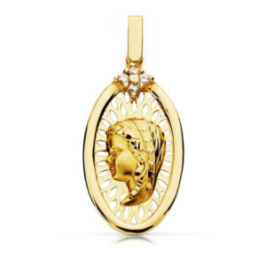 18k Medalla Oro Amarillo...
