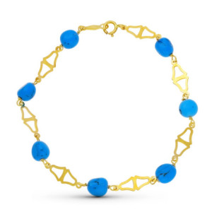 18k Pulsera Oro Amarillo...