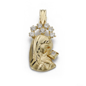 18k Colgante Virgen NiÑa...