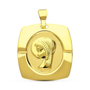 18k Medalla Oro Amarillo...