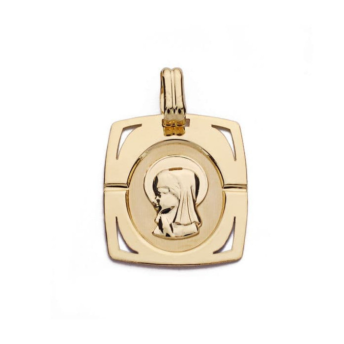 18k Medalla Virgen NiÑa 20x17 Mm | Joyería Gimeno | Tu joyería de confianza en Valencia