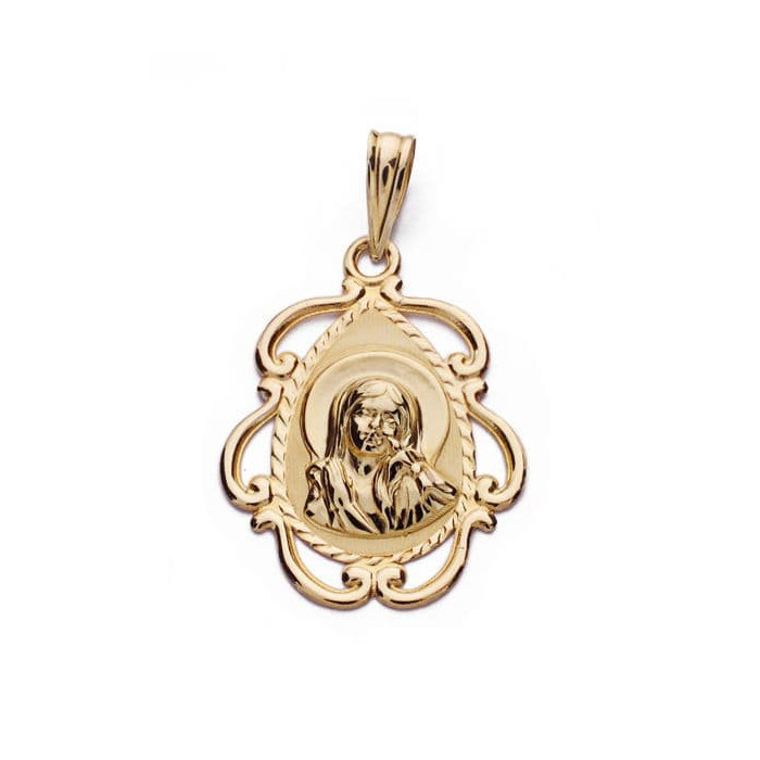 18k Medalla Virgen NiÑa Lagrima 22x16 Mm | Joyería Gimeno | Tu joyería de confianza en Valencia