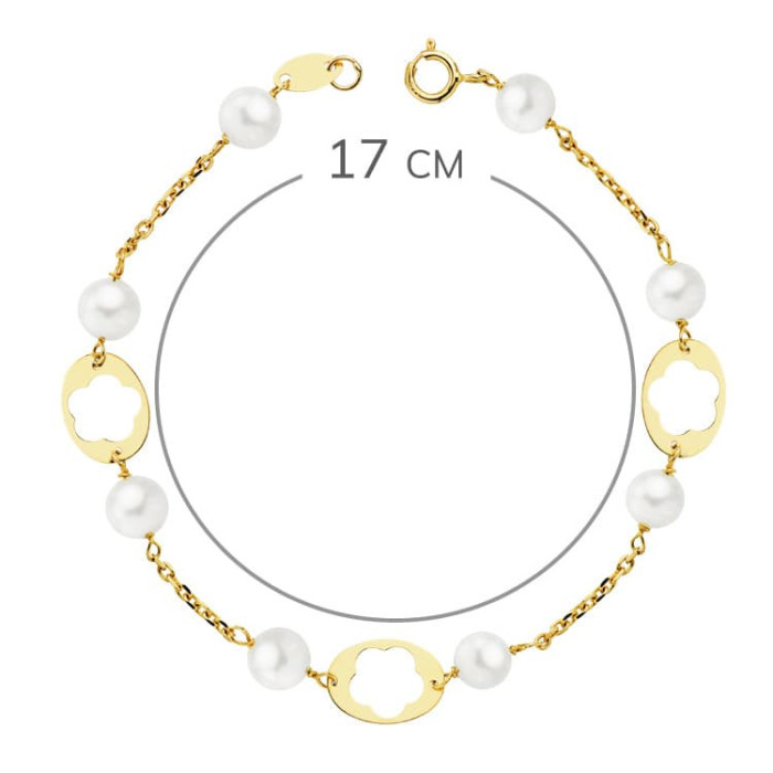 18k Pulsera Comunion Perla 5 Mm 17cm | Joyería Gimeno | Tu joyería de confianza en Valencia