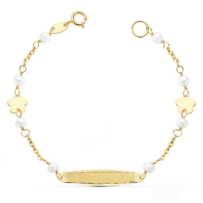18k Esclava Perla 3.5 Mm 14.5 Cm | Joyería Gimeno | Tu joyería de confianza en Valencia