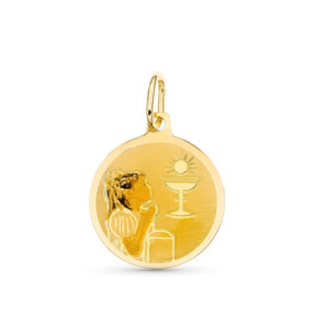 18k Medalla Oro Amarillo...