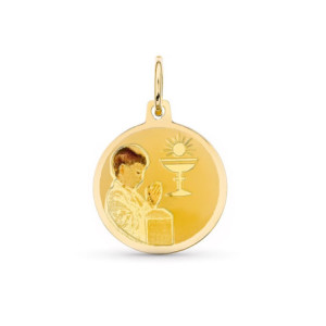 18k Medalla Oro Amarillo...