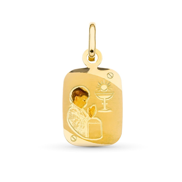 18k Medalla Oro Amarillo Esmaltada Capilla 20x12 Mm | Joyería Gimeno | Tu joyería de confianza en Valencia