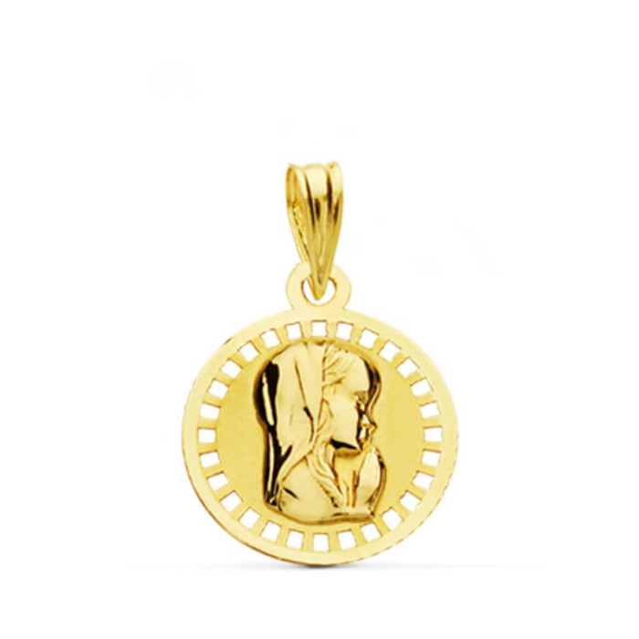 18k Medalla Virgen NiÑa 17x14 Mm | Joyería Gimeno | Tu joyería de confianza en Valencia