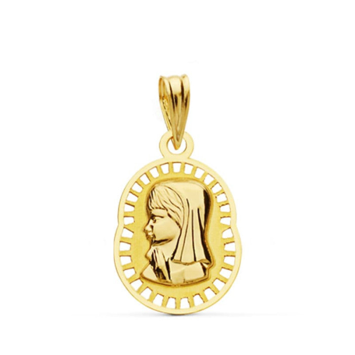 18k Medalla Virgen NiÑa 19x12 Mm | Joyería Gimeno | Tu joyería de confianza en Valencia
