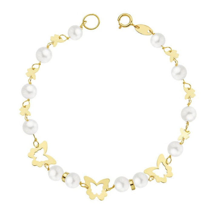 18k Pulsera Comunion Perla 5.5 Mm 17 Cm | Joyería Gimeno | Tu joyería de confianza en Valencia