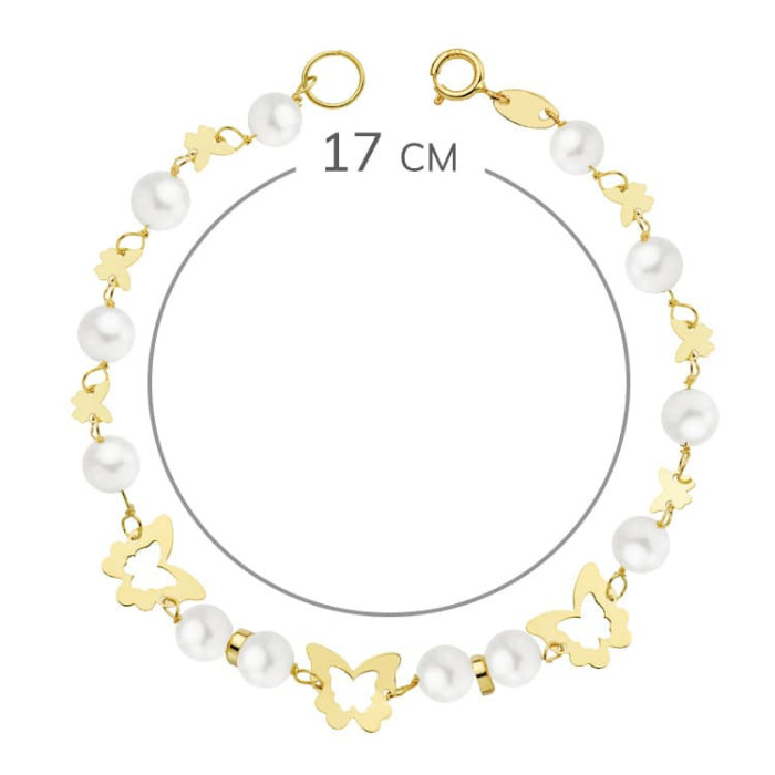 18k Pulsera Comunion Perla 5.5 Mm 17 Cm | Joyería Gimeno | Tu joyería de confianza en Valencia