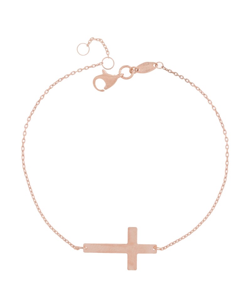 Pulsera MUA MUA cruz acostada rose | Joyería Gimeno | Tu joyería de confianza en Valencia
