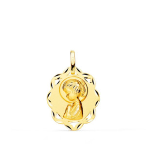 18k Medalla Oro Amarillo...
