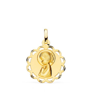 18k Medalla Oro Amarillo...