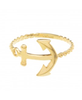 Anillo MUA MUA ancla dorado