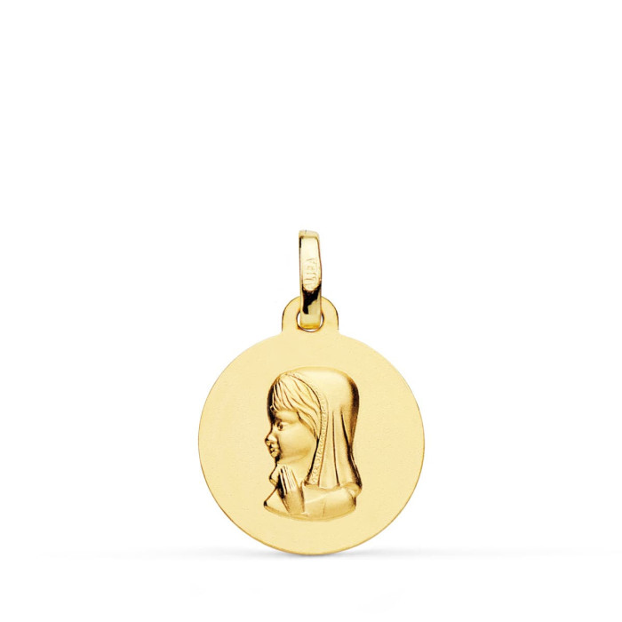 18k Medalla Oro Amarillo Virgen NiÑa Lisa 16 Mm | Joyería Gimeno | Tu joyería de confianza en Valencia