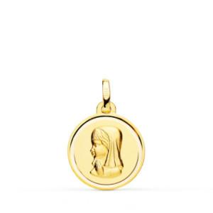 18k Medalla Oro Amarillo...