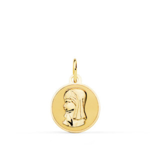 18k Medalla Oro Amarillo...