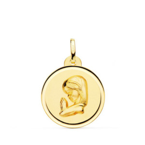 18k Medalla Oro Amarillo...