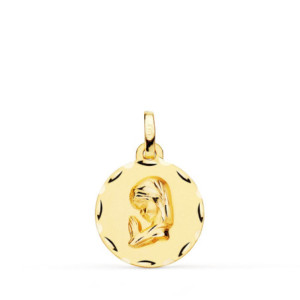 18k Medalla Oro Amarillo...