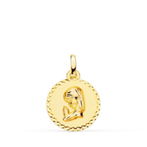 18k Medalla Oro Amarillo...