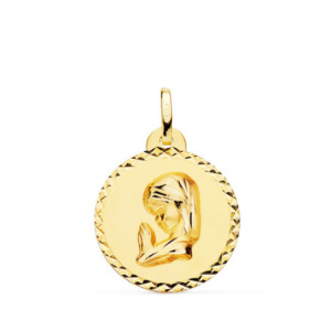 18k Medalla Oro Amarillo...