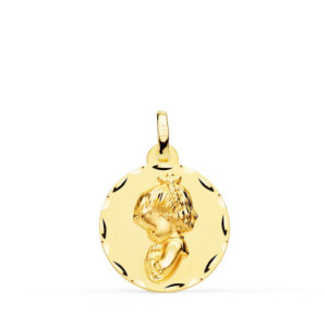 18k Medalla Oro Amarillo...
