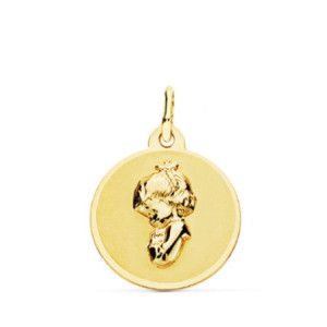 18k Medalla Oro Amarillo...