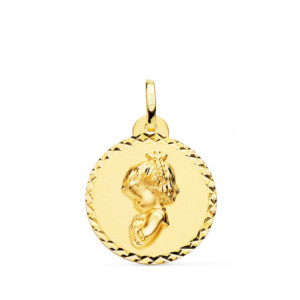 18k Medalla Oro Amarillo...
