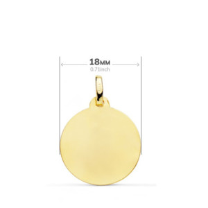 18k Medalla Oro Amarillo...
