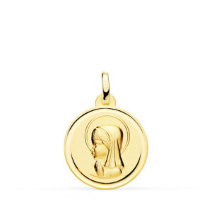 18k Medalla Oro Amarillo...