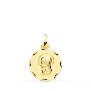 18k Medalla Oro Amarillo...