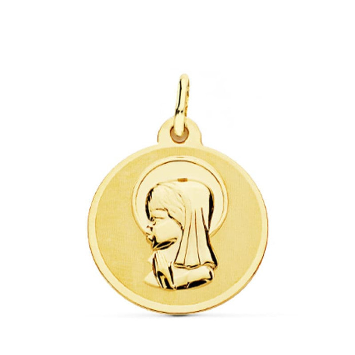18k Medalla Virgen NiÑa Brillo 18 Mm | Joyería Gimeno | Tu joyería de confianza en Valencia
