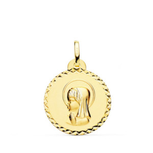 18k Medalla Oro Amarillo...