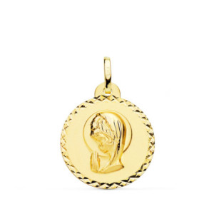 18k Medalla Oro Amarillo...