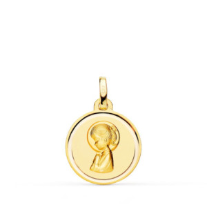 18k Medalla Oro Amarillo...