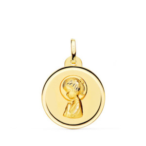 18k Medalla Oro Amarillo...