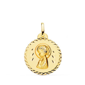 18k Medalla Oro Amarillo...