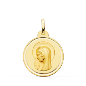 18k Medalla Virgen Maria (...