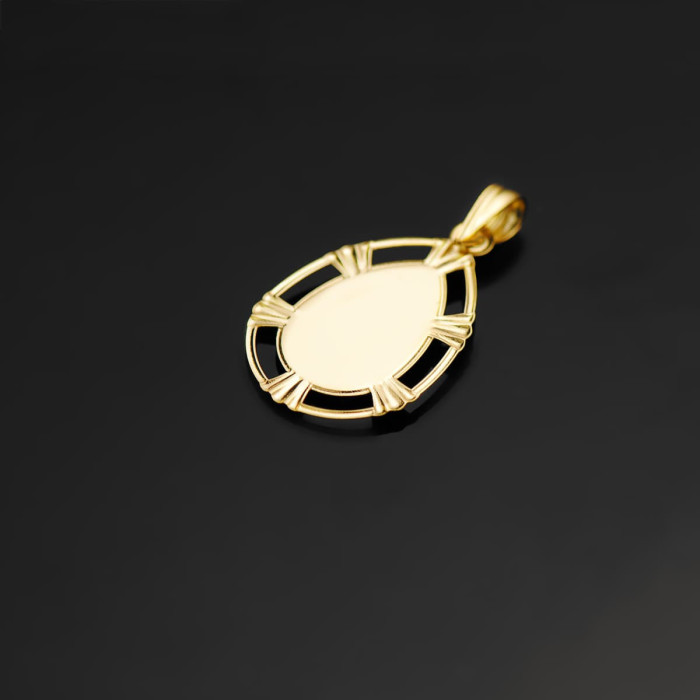 18k Medalla Virgen NiÑa Lagrima 23x15 Mm | Joyería Gimeno | Tu joyería de confianza en Valencia