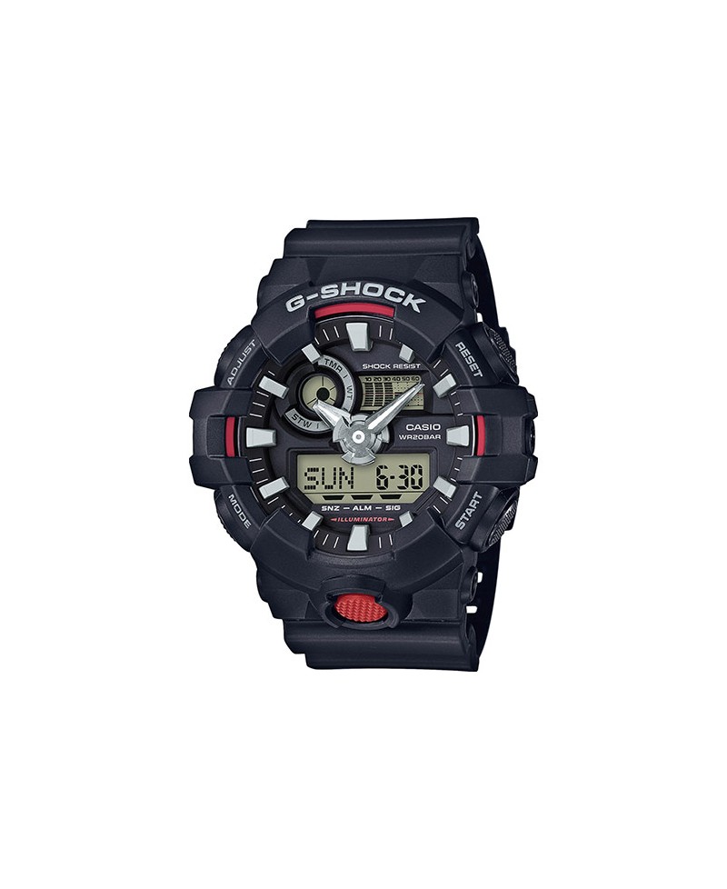 Casio G-SHOCK GA-700-1AER NEGRO -ROJO | Joyería Gimeno | Tu joyería de confianza en Valencia