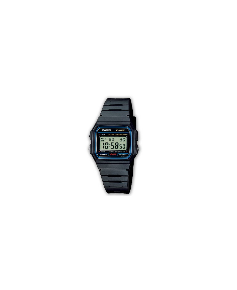 Casio clasico resina F-91W-1YER | Joyería Gimeno | Tu joyería de confianza en Valencia