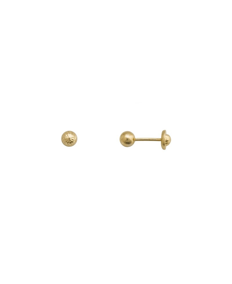 Pendiente dormilón bebe bola 4mm | Joyería Gimeno | Tu joyería de confianza en Valencia