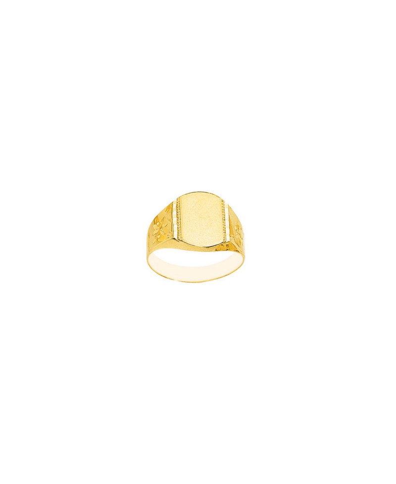Sello de oro amarillo con cabeza semi cuadrada | Joyería Gimeno | Tu joyería de confianza en Valencia